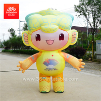 工厂价优质广告2022杭州亚运会充气吉祥物卡通套装服装定制