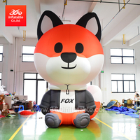 知名IP卡通人物广告巨型充气玩具吉祥物充气狐狸卡通定制