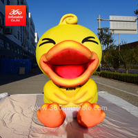 中国 360 优秀充气制造商黄鸭充气著名吉祥物鸭卡通巨大充气定制