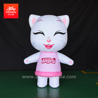 定制充气广告猫套装造型卡通吉祥物活动吉祥物粉色hello kitty充气猫服装广告
