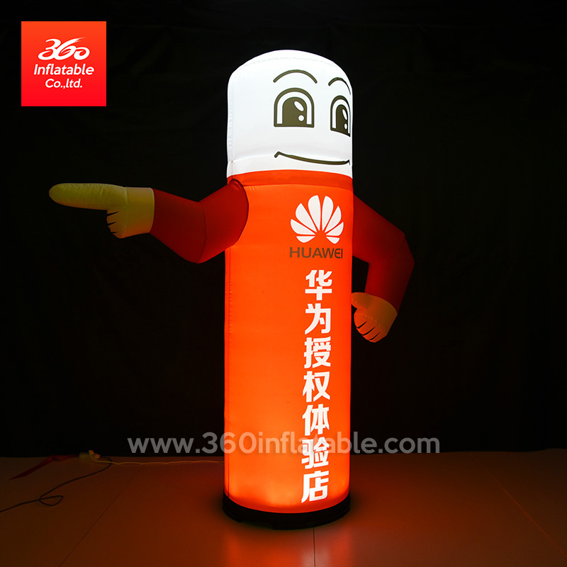 高品质 360 空气舞者制造商定制标志和印刷广告充气小丑卡通灯